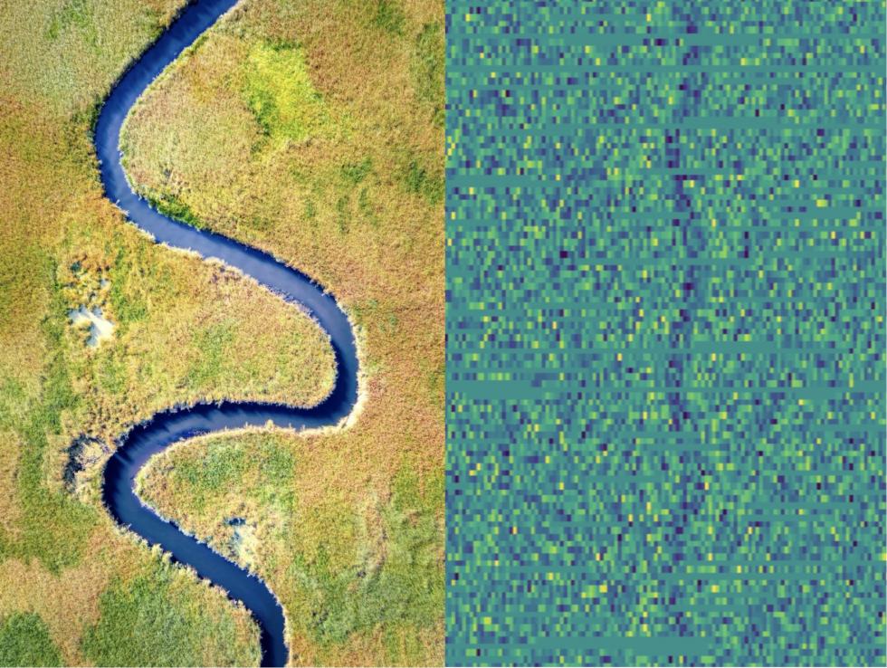The method uses a data representation in which the presence of a planet (right) can be seen like a river from above (left).