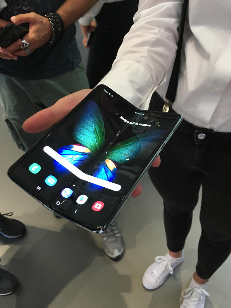 The foldable Samsung Galaxy Smartphone