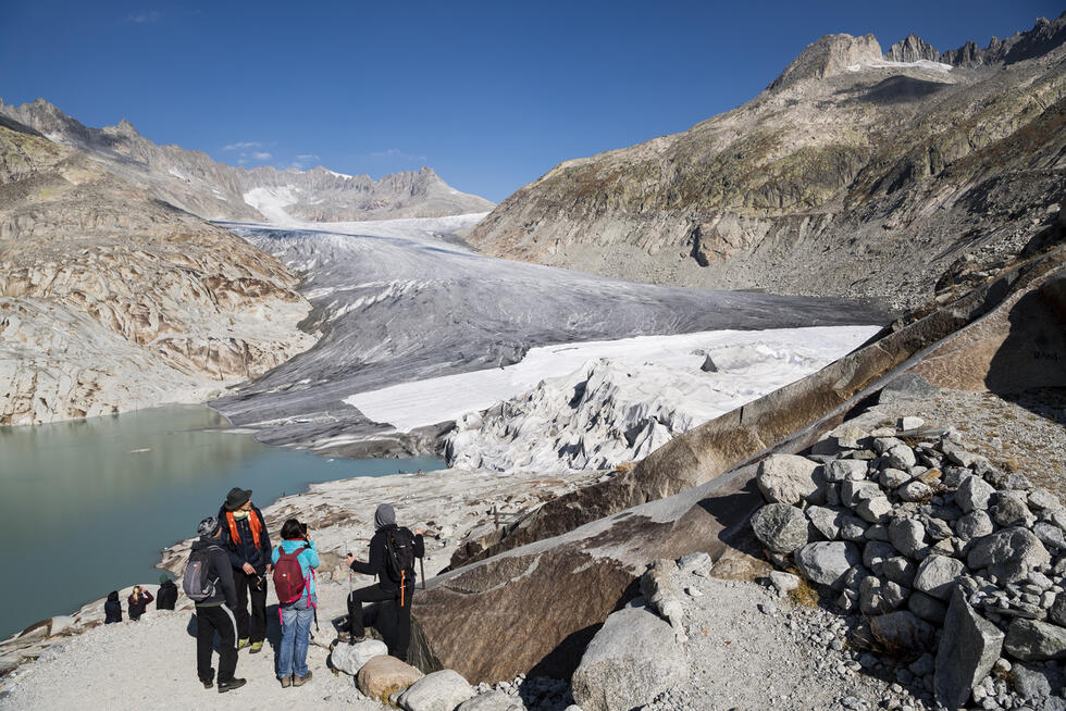 The Rhône Glacier in Switzerland