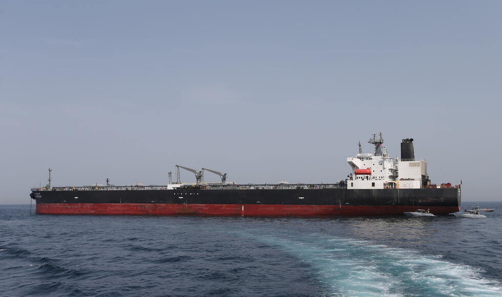 A big electric ship on the ocean