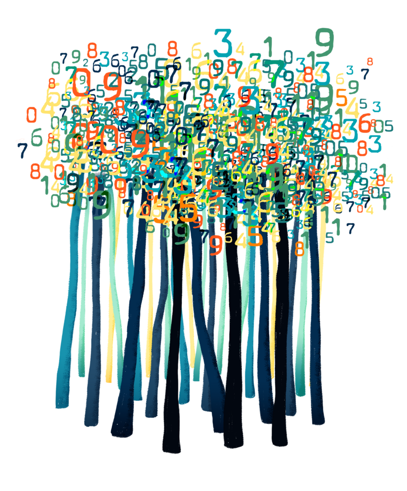 Illustration &quot;The tree counter&quot;