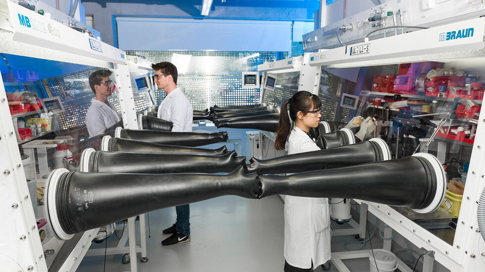 People working at laboratory